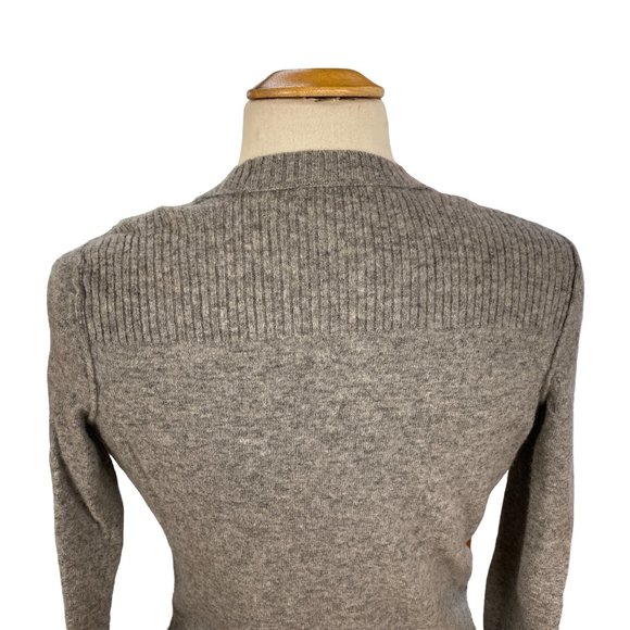 Banana Republic Cashmere Wool Blend Faux Wrap Sweater Balletcore Quiet Luxury-XS - Picture 8 of 13